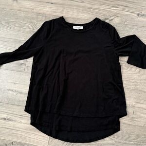 Classic Black Long Sleeve Women's Top